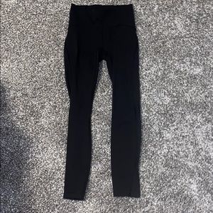 Size 4 black lulu lemon leggings with mesh